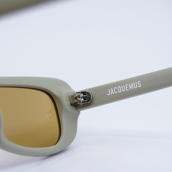 Jacquemus CAPRI JAC/55 C7 Sunglasses Cream Rectangle Frame, Amber Lenses main image 5